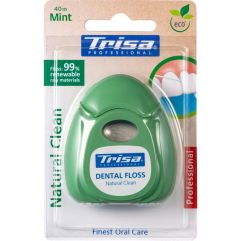 TRISA Natural Clean fil dentaire 40m mint