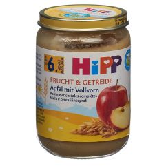 HIPP bio bouillie riche céréa pommes verre 190 g