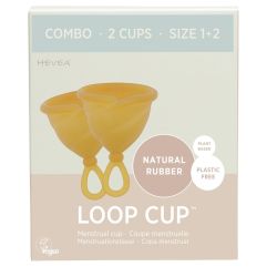 HEVEA Loop Cup Coupe menstrua Com Gr1+2 100% caout