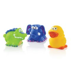 Nuby Badefiguren Tiere Krokodil Ente Elefant x 3Stk