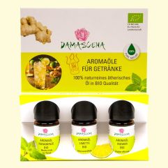 Damascena Aromaset für Getränke Ingwer Limette Nanaminze 3 Karton 5 ml x 2Stk