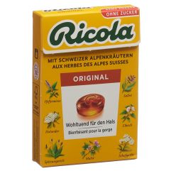 Ricola Original Bonbons ohne Zucker mit Stevia Box 50 g