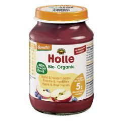 Holle Apfel und Heidelbeeren Glas 190 g