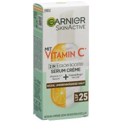 GARNIER sérum crème 2en1 booster éclat vit C 50 ml