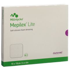 MEPILEX Lite pans hydrocell 15x15cm sili (n) 5 pce