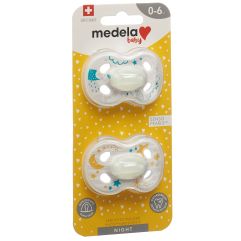 MEDELA Baby Sucette Night&Night 0-6 Animals 2 pce