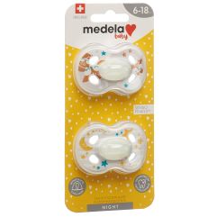 MEDELA Baby Sucette Night&Night 6-18 Animals 2 pce