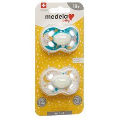 MEDELA Baby Sucette Night&Night 18+ Animals 2 pce