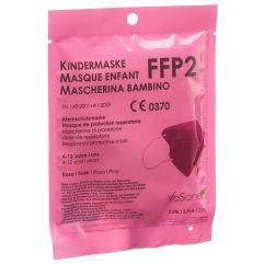 VaSano Maske FFP2 Kind 4-12 Jahre rosa deutsch/italienisch/französisch 2 Stk