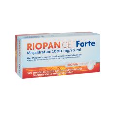 RIOPAN GEL Forte 1600 mg/10 ml 10 Beutel zu 10 ml Gel zum Einnehmen