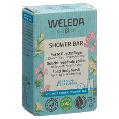 Weleda Feste Duschpflege Geranium + Litsea Cubeba 75 g