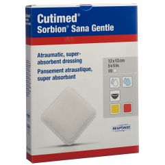 Cutimed Sorbion Sana Gentle 12x12cm 10 Stk