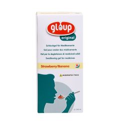 Gloup Schluck Gel für Medikamente Original mit Erdbeer-Bananen-Aroma Tb 500 ml