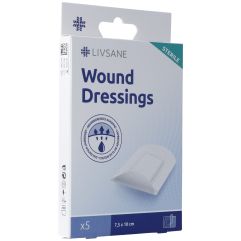 LIVSANE Sterile Wound Dressings 7.5x10cm 5 pce