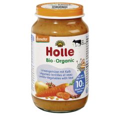 HOLLE légumes aux lentilles et veau verre 220 g