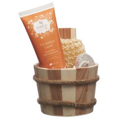 Sidefyn Geschenkset Holzkübel Duschcreme für sidefyni Luune x 2Stk