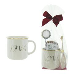 HERBORISTERIA Set Christmas avec tasse Gold Xmas