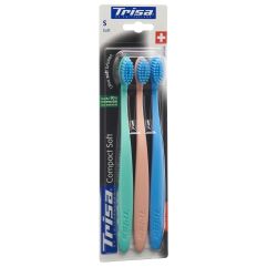 TRISA brosse à dents Compact Soft Trio soft