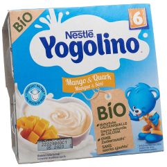 NESTLE Yogolino bio mangue séré 6m 4 x 90 g