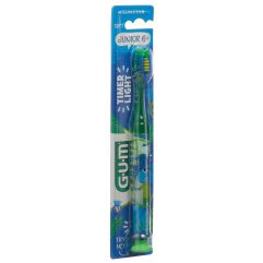 GUM Junior 6+ Timer Light brosse vert