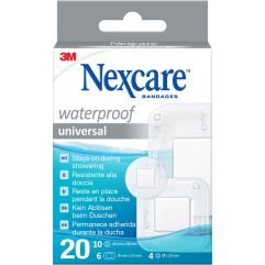 3M Nexcare Waterproof universal Pflaster 3 Grössen gemischt 20 Stk