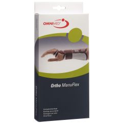 Omnimed Ortho Manu Flex Handgelenk-Bandage M 22cm rechts grau/bordeaux