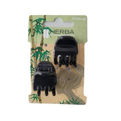 HERBA Ecofriendly pince 2.2cm noir 2 pce