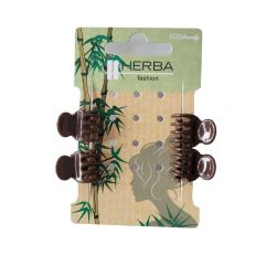 HERBA Ecofriendly petite pince 1.6cm brun 4 pce