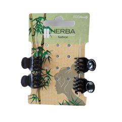 HERBA Ecofriendly petite pince 1.6cm noir 4 pce