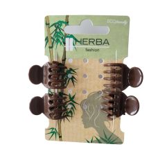 HERBA Ecofriendly petite pince 2cm brun 4 pce