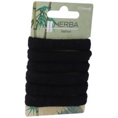 HERBA Ecofriendly élastique Ø5cm noir 6 pce