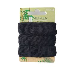 HERBA Ecofriendly élastique Ø7cm noir 3 pce