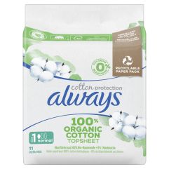 always Ultra Binde Cotton Protection Normal mit Flügeln Magic Paper 11 Stk