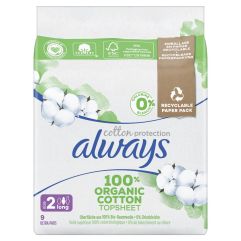 always Ultra Binde Cotton Protection Long mit Flügeln Magic Paper 9 Stk