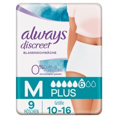 ALWAYS Discreet incontinence Pants M Pl nou 9 pce