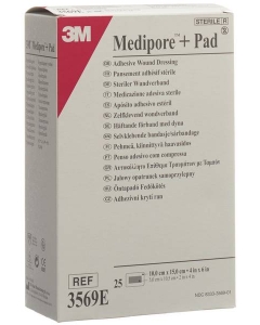 3M Medipore+Pad 10x15cm Wundkissen 5x10.5cm 25 Stk