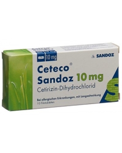 Ceteco Sandoz 10 mg 10 Filmtabletten