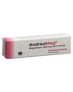 AndreaMag 300 mg (12,3 mmol) Himbeeraroma 20 Brausetabletten