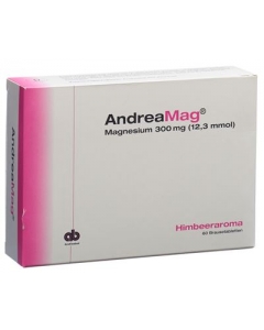 AndreaMag 300 mg (12,3 mmol) Himbeeraroma 60 Brausetabletten
