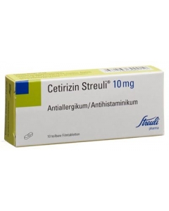 Cetirizin Streuli 10 mg 10 teilbare Filmtabletten