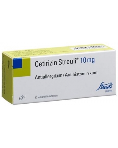 Cetirizin Streuli 10 mg 30 teilbare Filmtabletten