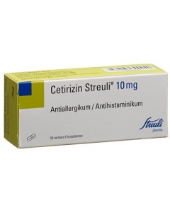Cetirizin Streuli 10 mg 50 teilbare Filmtabletten