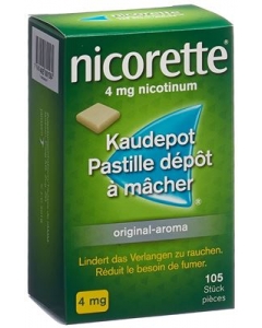 nicorette 4 mg original-aroma Kaudepot 105 Stück